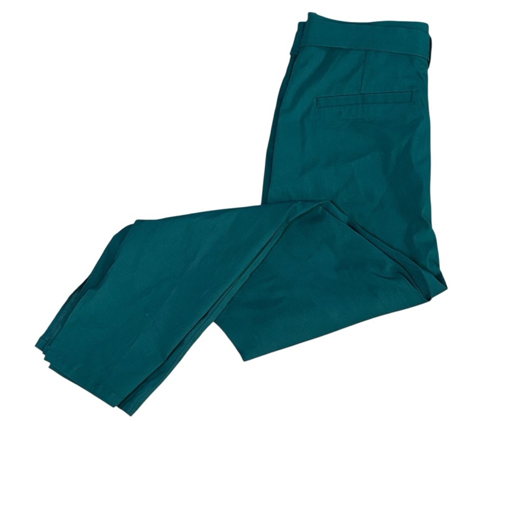JustFab Dark Green/Teal High-Waist Paperbag Pants | Size XL | NWT - Picture 4 of 10